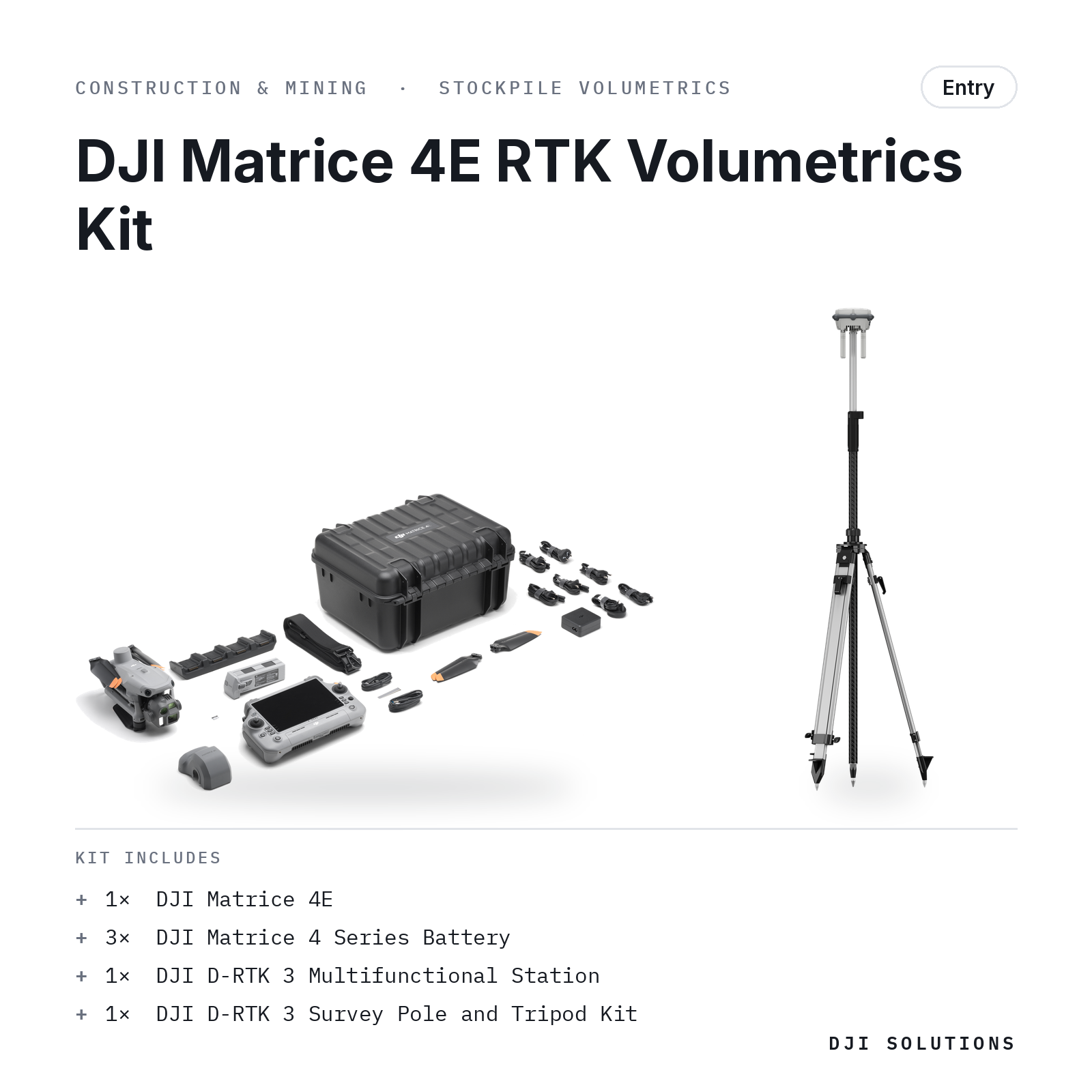DJI Matrice 4E RTK Volumetrics Kit — kit contents graphic